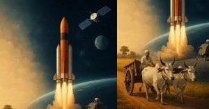 From bullock carts to Moon and Mars missions, discover how India built a world-class space program through ISRO, innovation, and strategic self-reliance.