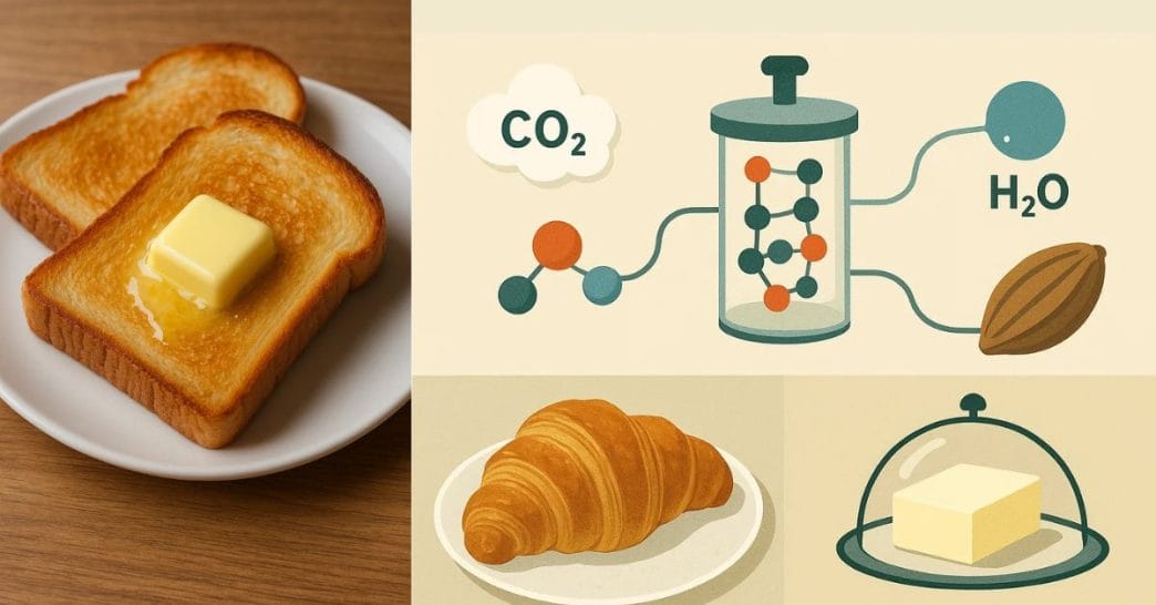 Discover carbon butter—made from CO₂ and water, not cows or palm oil. With near-zero emissions, it offers the taste and texture of dairy while slashing land, water, and climate impact.