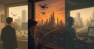 Explore the rise of algorithmic cities, AI-assisted governance, and the ethical dilemmas of machine-driven decisions. Will humans remain in control or let algorithms shape our urban future?