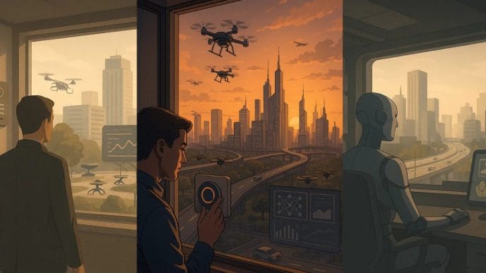 Explore the rise of algorithmic cities, AI-assisted governance, and the ethical dilemmas of machine-driven decisions. Will humans remain in control or let algorithms shape our urban future?