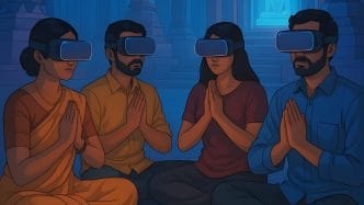 India’s faith tech boom is reshaping worship through virtual temples, AI gurus, VR pilgrimages and digital darshan. From e-pujas to metaverse mandirs, explore how technology is transforming religious practice—and what it means for authority, community and devotion.